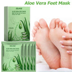 Aloe Vera Feet Mask Moisturizing Exfoliating Feet Mask anti Drying Crack Remove Dead Skin Hydrating Foot Skin Care Foot Mask