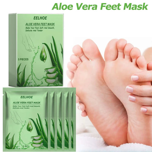 Aloe Vera Feet Mask Moisturizing Exfoliating Feet Mask anti Drying Crack Remove Dead Skin Hydrating Foot Skin Care Foot Mask