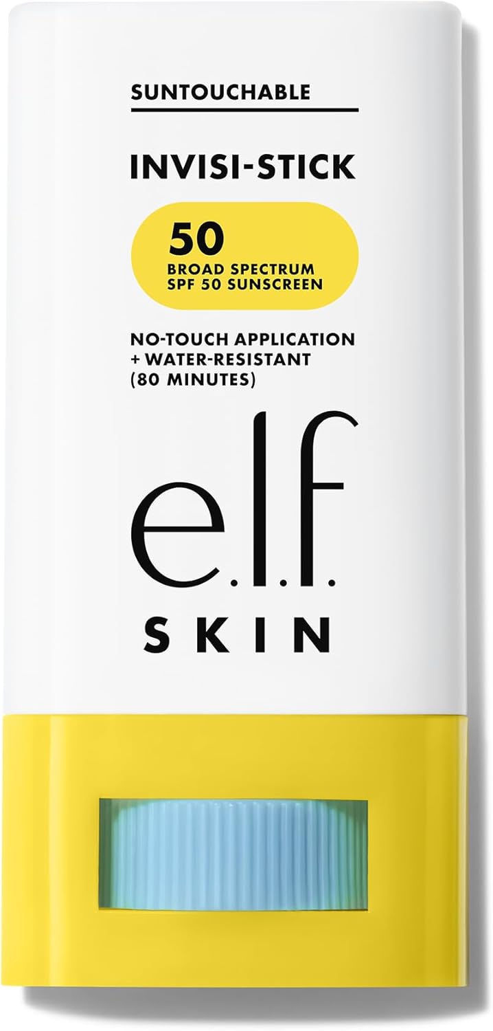 Suntouchable Invisi-Stick SPF 50, Sunscreen Stick for Face, Water Resistant, No White Cast, Non-Greasy Feel, Infused with Bisabolol & Sunflower Seed Oil, Vegan & Cruelty-Free