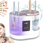 3 in 1 Electric Makeup Brush Cleaner Machine with Makeup Brush Dryer-Holder-Portable Automatic USB Cosmetic Brushes Cleaner Tool
