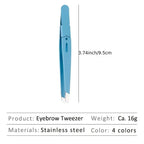Eyebrow Tweezer Colorful Hair Beauty Fine Hairs Puller Stainless Steel Slanted Eye Brow Clips Removal Makeup Tools