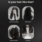 Wireless Hair Straightener Brush 2 in 1, Cordless Curling & Straightening Styling Tool, Portable Frizz Free Hair Styler