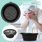 Protable Face Ice Bath Bowl for Facials Plunge Dipping Face Folding Ice Facials Washbasin Facials Skin Care Tool for Home Travel