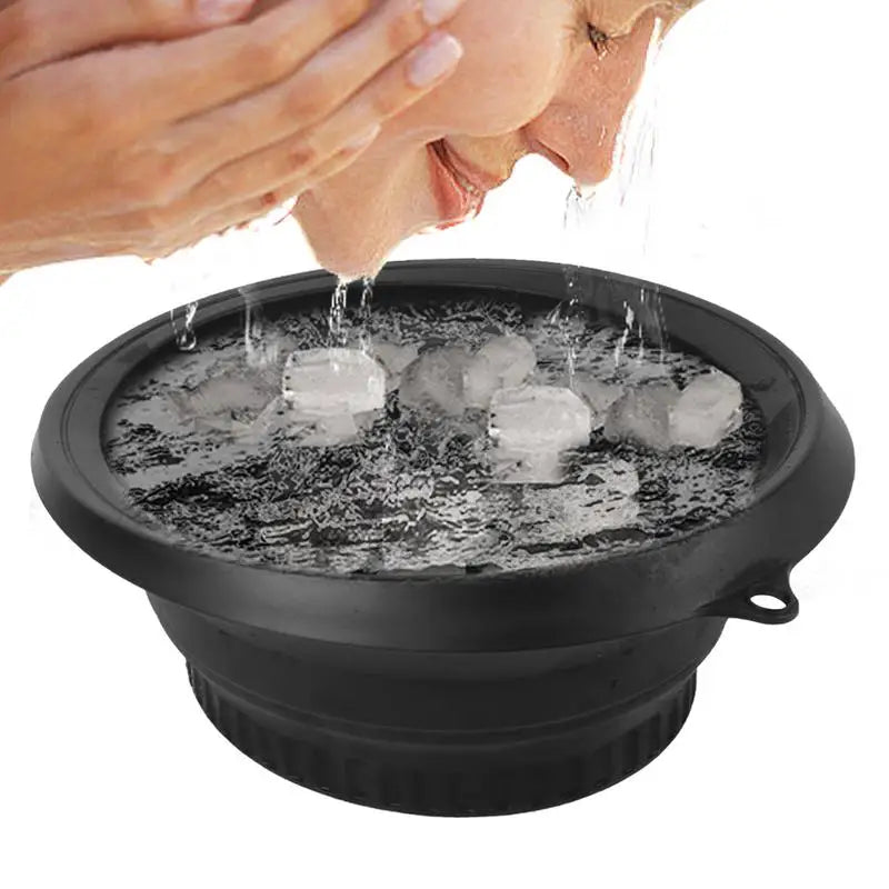 Protable Face Ice Bath Bowl for Facials Plunge Dipping Face Folding Ice Facials Washbasin Facials Skin Care Tool for Home Travel