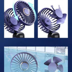 Portable Handheld Personal Rechargeable Fan LED Digital Display 90°Adjustable Rechargeable Fan , 5 Speed Wind Mini Aromatherapy