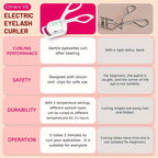 New Rechargeable Electric Eyelash Curler with ABS Craftsmanship Easily Curl Eyelashes All Day Long with Portable Eyelash Curler