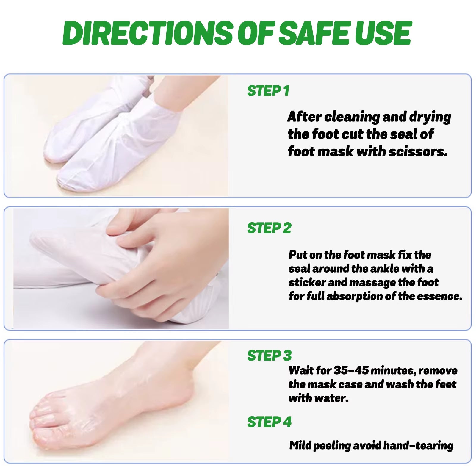 Aloe Vera Feet Mask Moisturizing Exfoliating Feet Mask anti Drying Crack Remove Dead Skin Hydrating Foot Skin Care Foot Mask